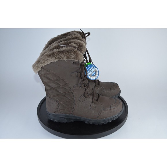 Columbia Women 7 Ice Maiden II 200g Waterproof Snow Boot Brown New $100 OmniTech - Picture 1 of 12
